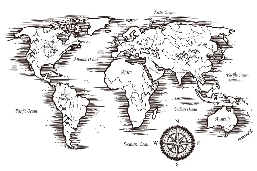 world map